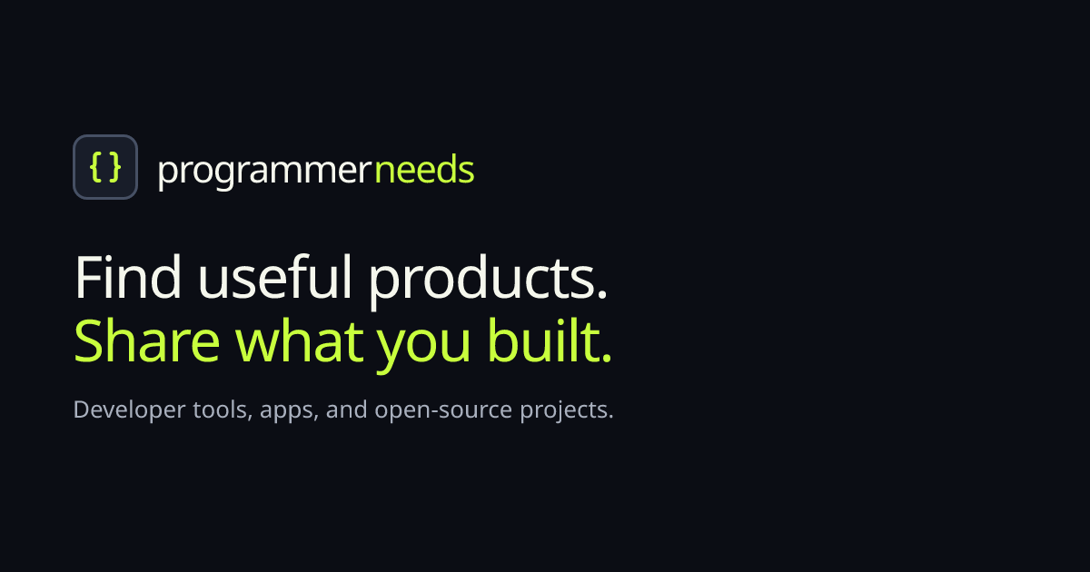ProgrammerNeeds